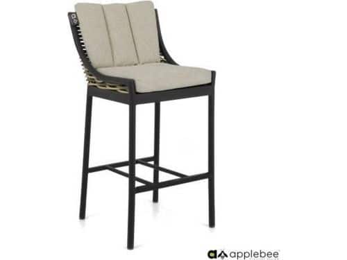 Apple Bee - Barstoel Milou 62 Natuur Grijs Zwart Aluminium