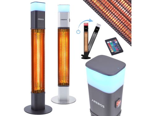 AREBOS Infrarood Verwarming - 1500W - Infrarood Kachel - Terrasverwarmer