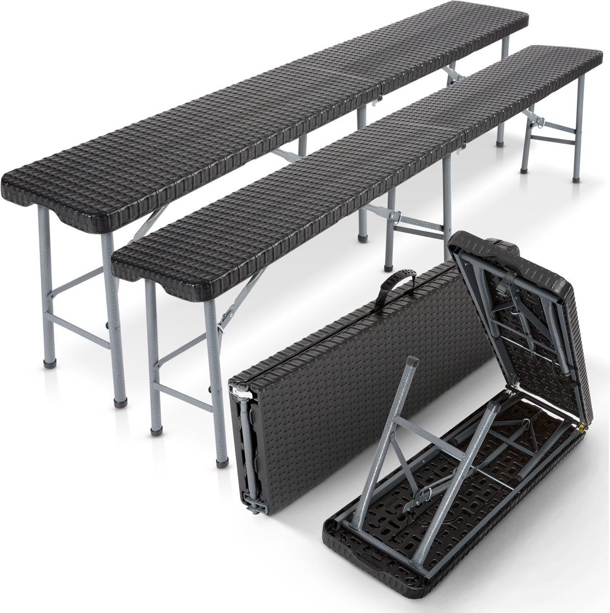 arebos tuinbank set van 2 stuks picknickbank