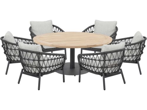 Arezzo Saba low dining tuinset 160xH75 cm rond 7 delig