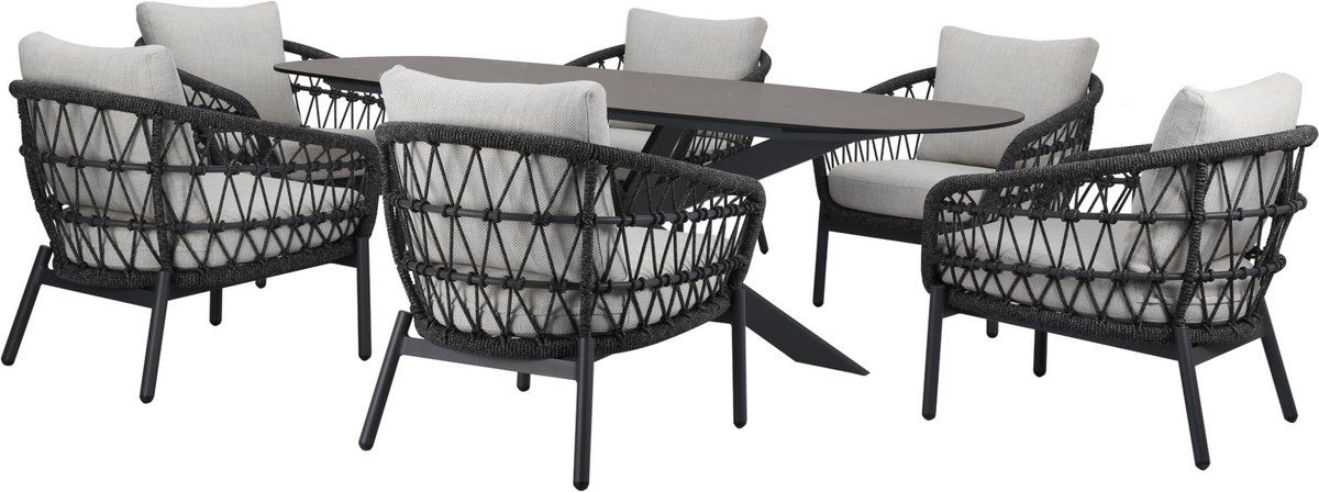 arezzo san francisco low dining tuinset 240x100xh69 cm 7 delig