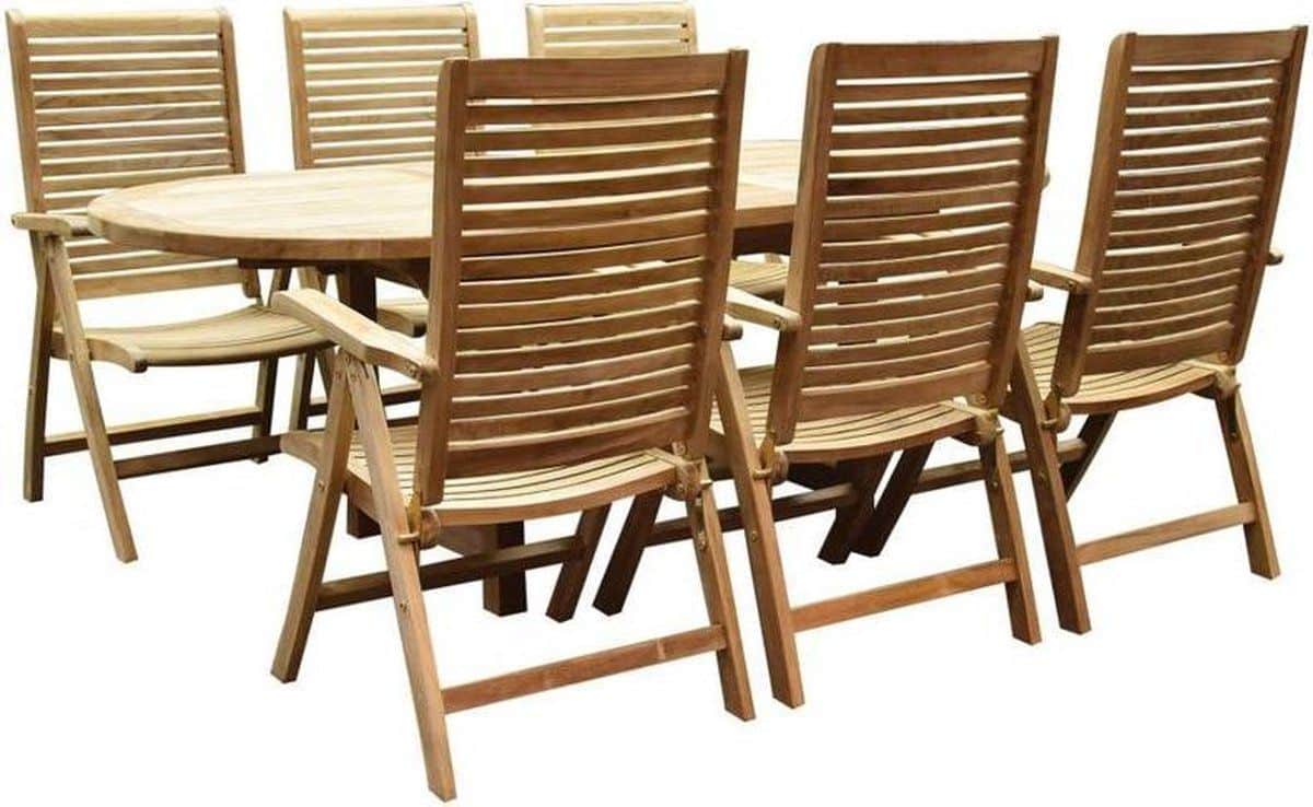 arona ovaal uitschuifbare dining tuinset 160 210×90 cm blad 4 cm