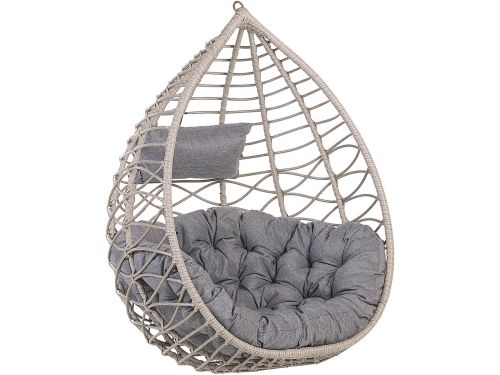 ARSITA - Hangstoel - Taupe - PE rotan