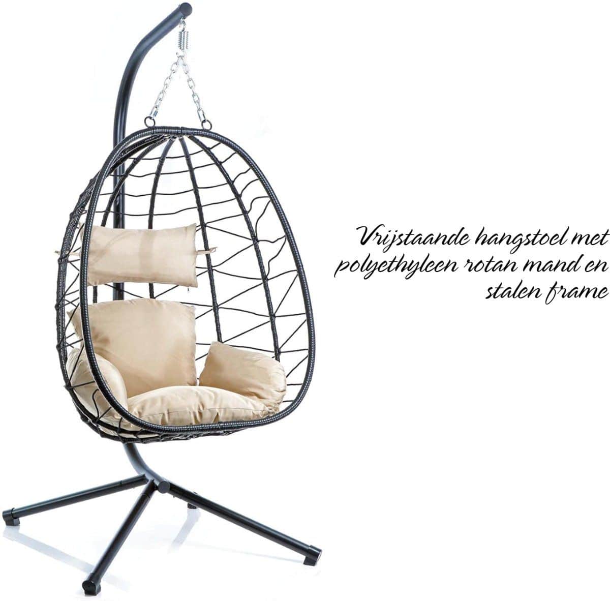 aurixi® hangstoel cocoon egg hangstoel hang stoel met