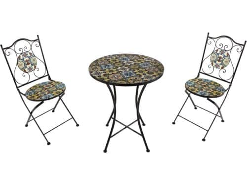 AXI Amélie 3-delige Mozaïek Bistroset Yellow Breeze - Metalen frame