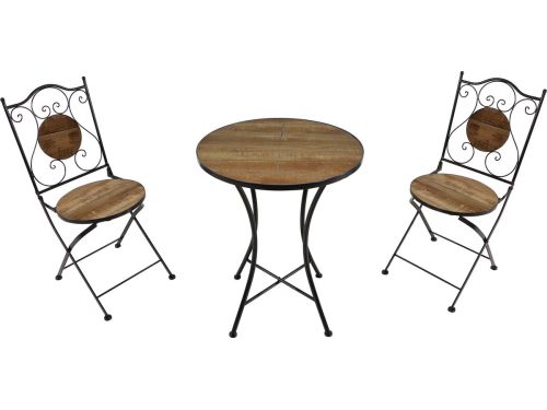 AXI Amélie Bistroset Landelijk Hout - Metalen frame met keramische