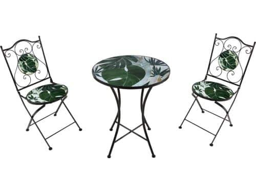 AXI Amélie Bistroset Mozaïek Tropisch Groen - Metalen frame met