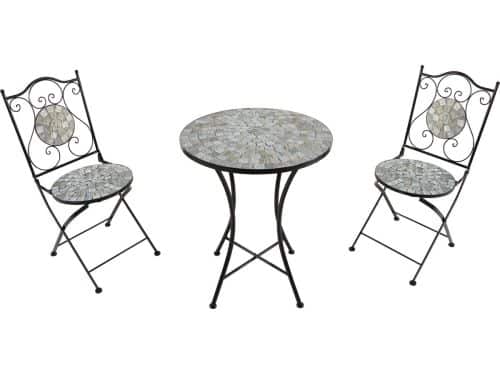 AXI Amélie Bistroset Mozaïek Zandbeige - Metalen frame met keramische