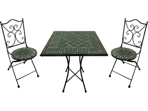 AXI Camilla 3-delige Mozaïek Bistroset Donkergroen - Metalen frame met