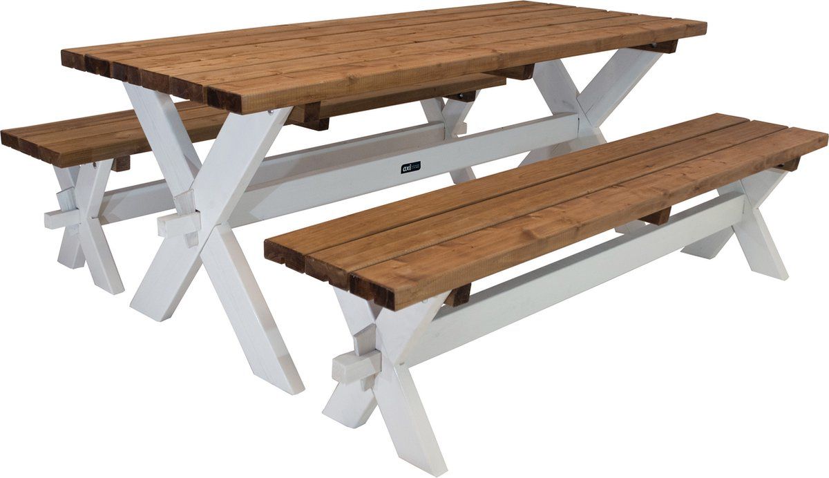 axi celine picknicktafel met bankjes van hout 177 cm
