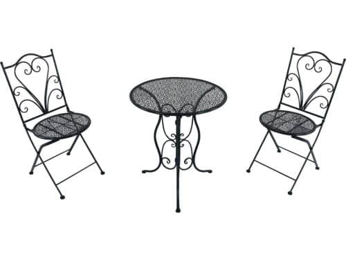 AXI Eloise 3-delige metalen Bistroset Gestanst Antraciet - Gepoedercoat metalen