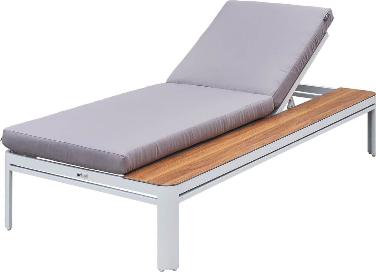 axi kira ligbed met tafel wit/grijs gepoedercoat aluminium frame