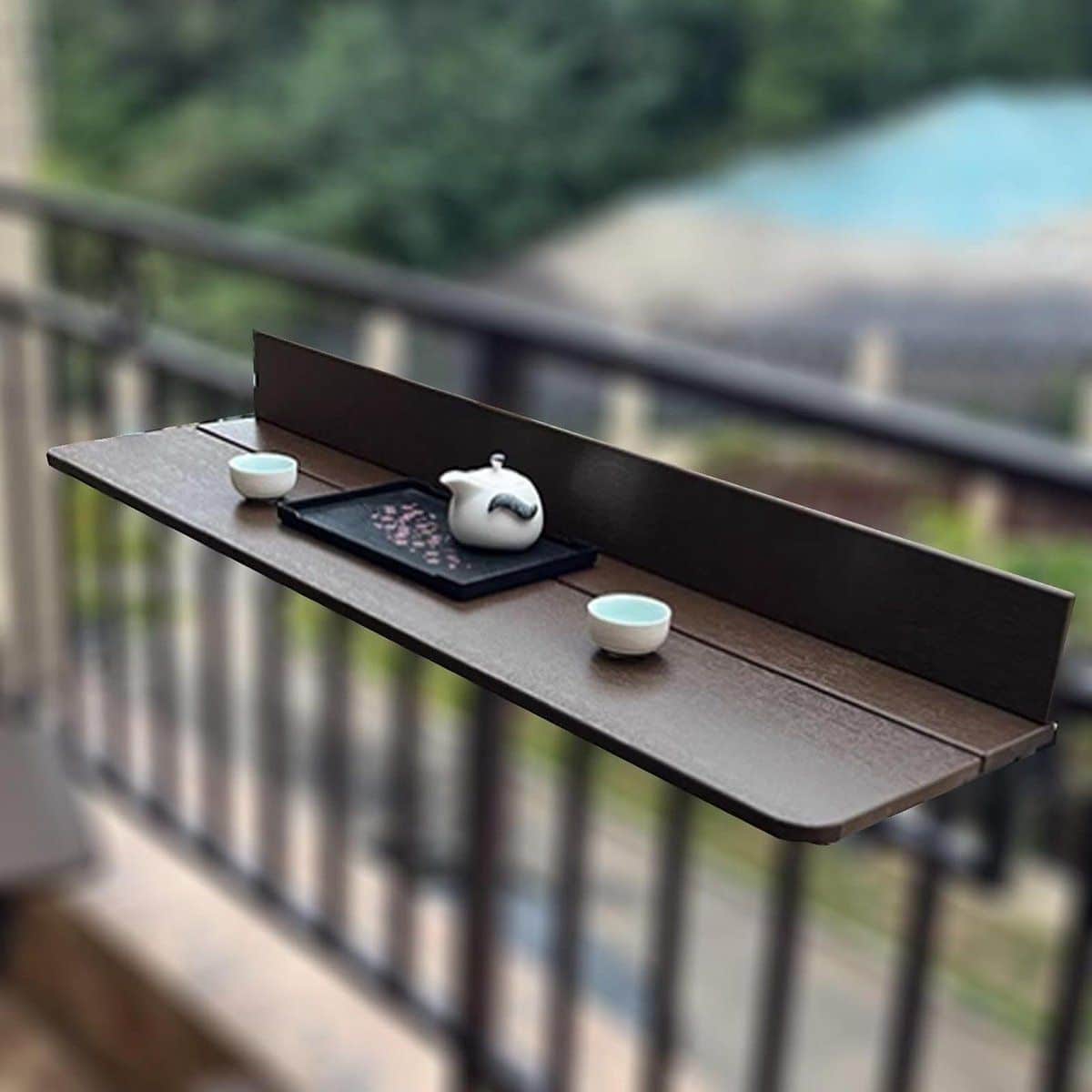 balkon klaptafel hangtafel buiten ruimte besparen verstelbare