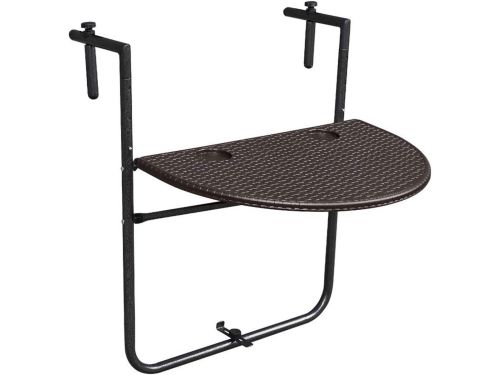 Balkontafel - Terrastafel Klaptafel - Buiten Zitten - Met Rotan