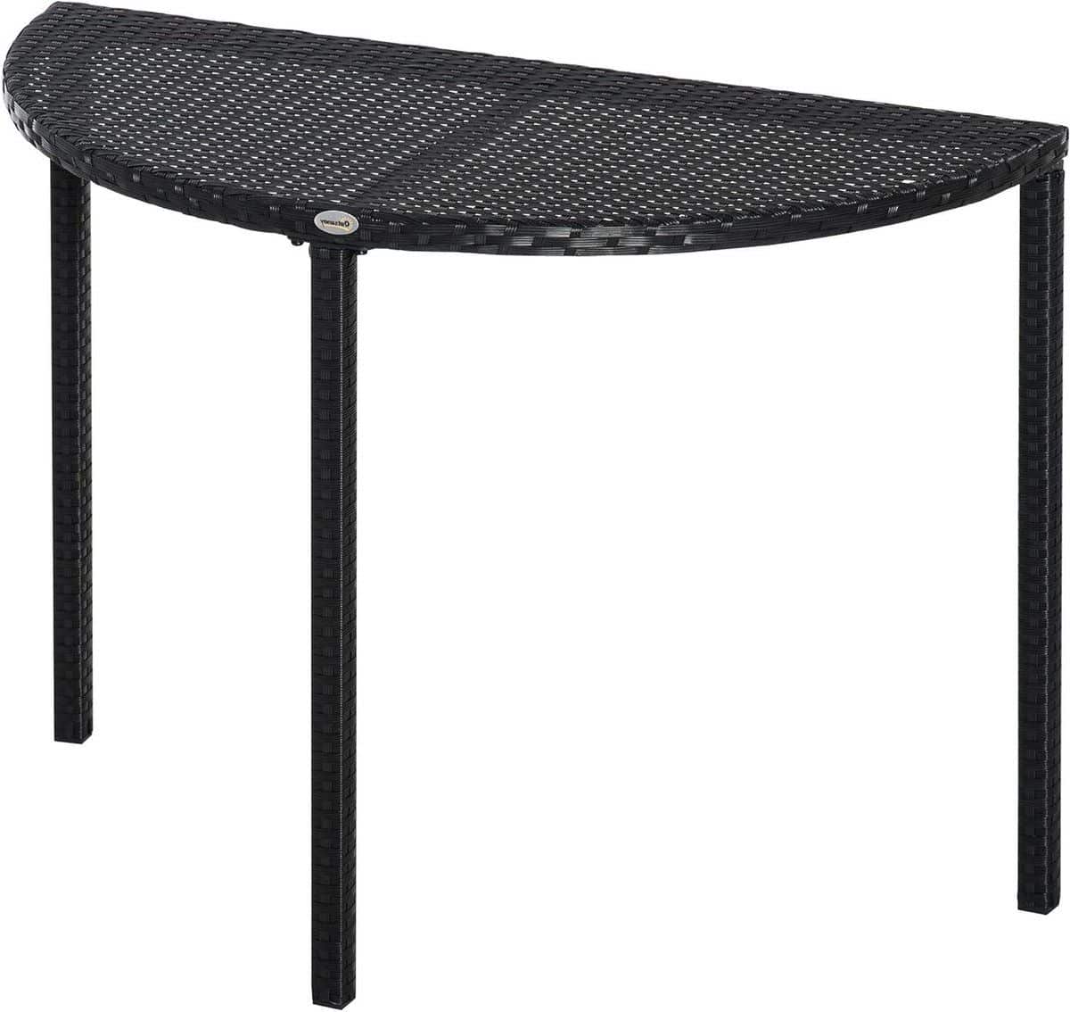balkontafel tuinmeubel bijzettafel buiten zitten weerbestendig polyrotan