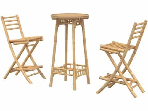 Bamboe Bartafelset - Outdoor Barset Bistro Set - Buiten Ontspannen