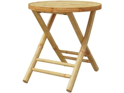 Bamboe klaptafel - Ronde bijzettafel - Buiten genieten - Ruimtebesparend