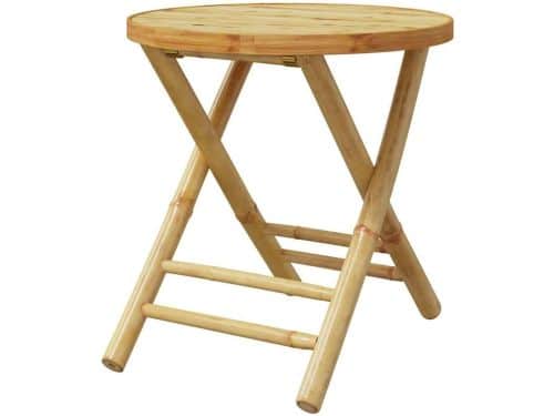 Bamboe Klaptafel - Ronde bijzettafel - Buiten Zitten - Ruimtebesparend
