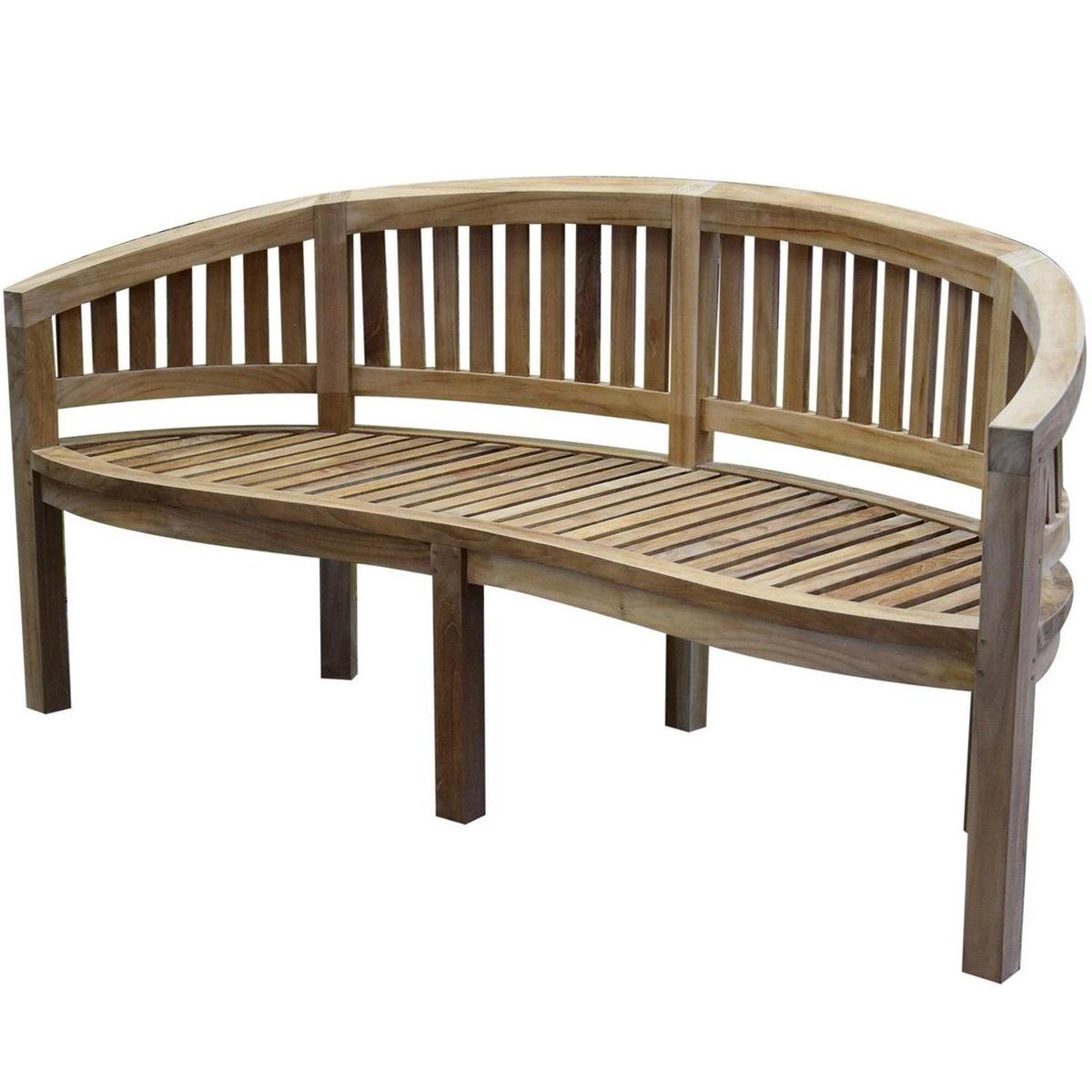 bananen tuinbank 150 cm rechte rugleuning teak