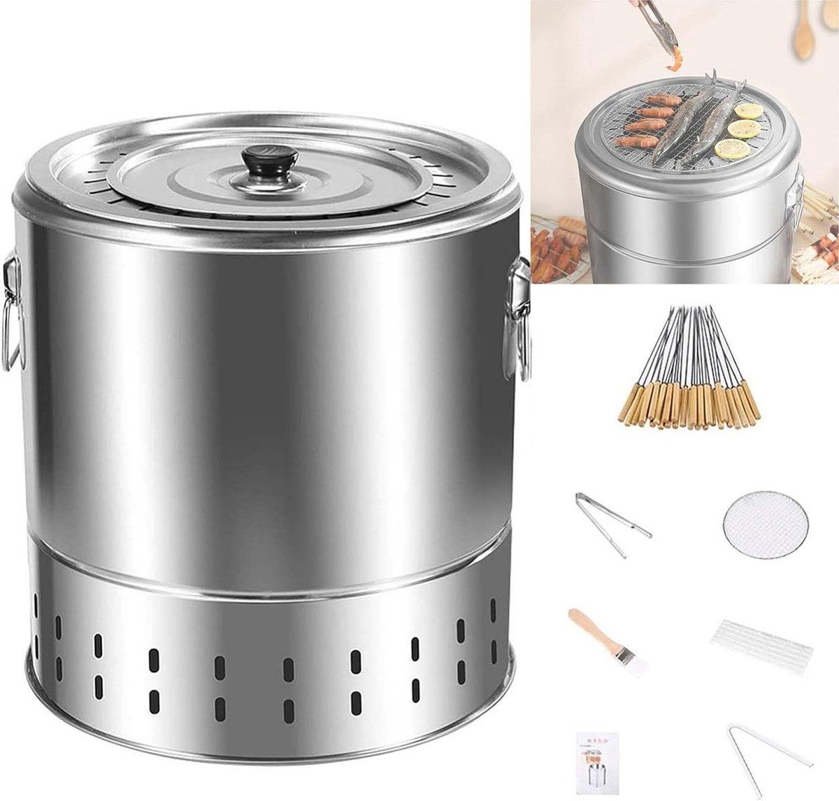 barbecue grill compacte bbq buiten koken rookvrije