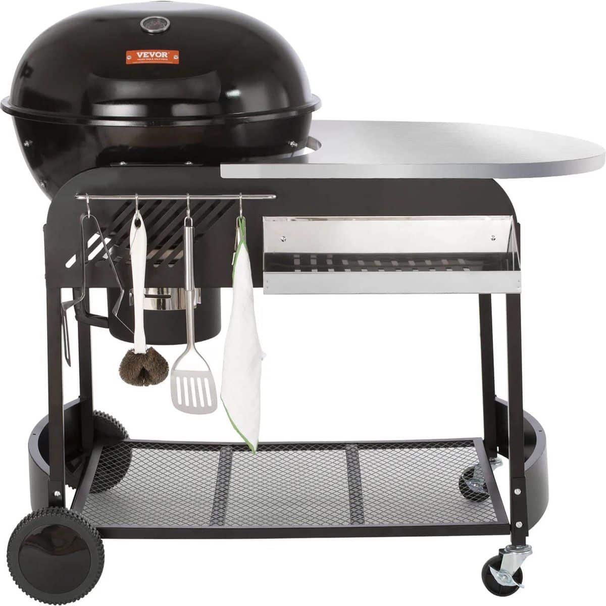 barbecue met tafel bbq houtskool kogelbarbecue
