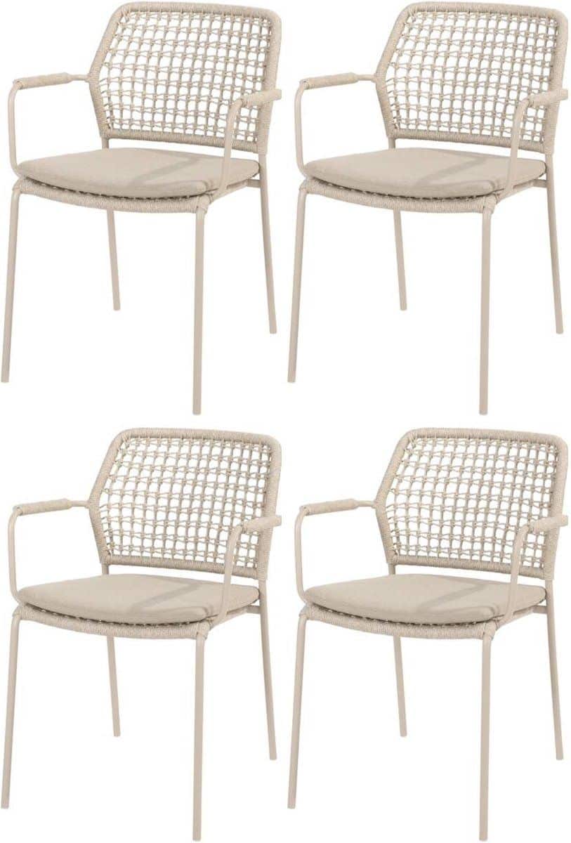 barista dining tuinstoel stapelbaar latte taste 4so set van 4