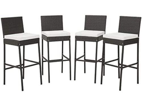 Barkruk met Kussens en Rugleuning - Duurzame Bistrostoelen voor Balkon