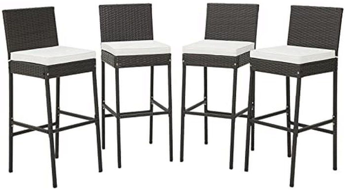 barkruk met kussens en rugleuning duurzame bistrostoelen voor balkon
