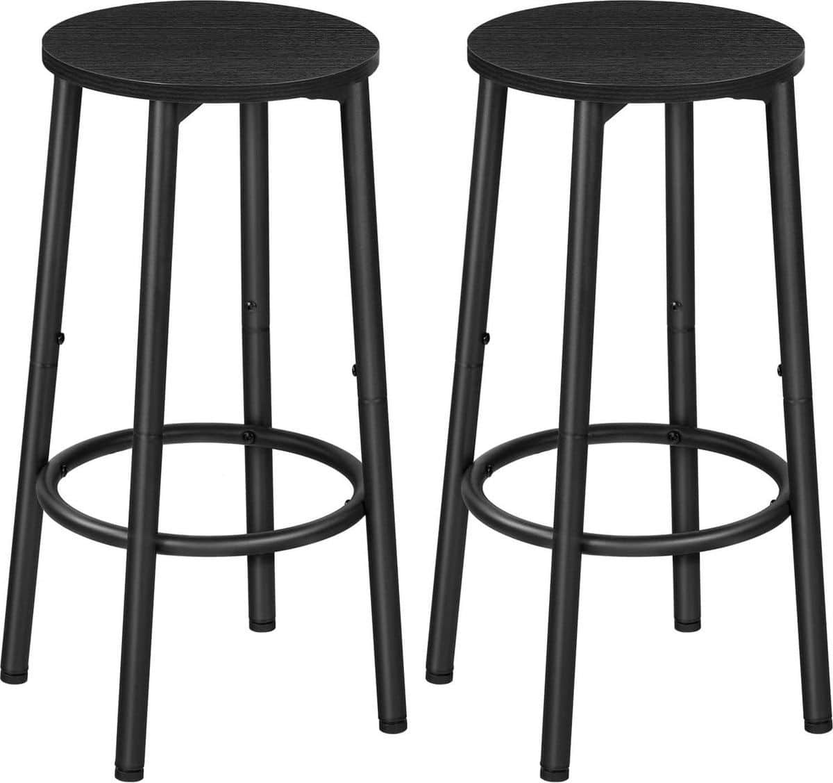 barkruk met voetensteun industrieel design stabiel metalen frame