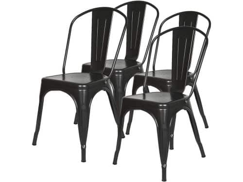 Barkrukken 4 stuks - Industriële stoelen - Ruimte besparen