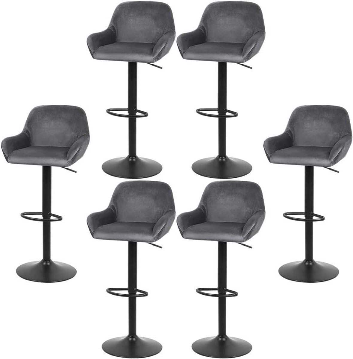 barkrukken set van 6 barstoelen verstelbaar comfortabel zitten