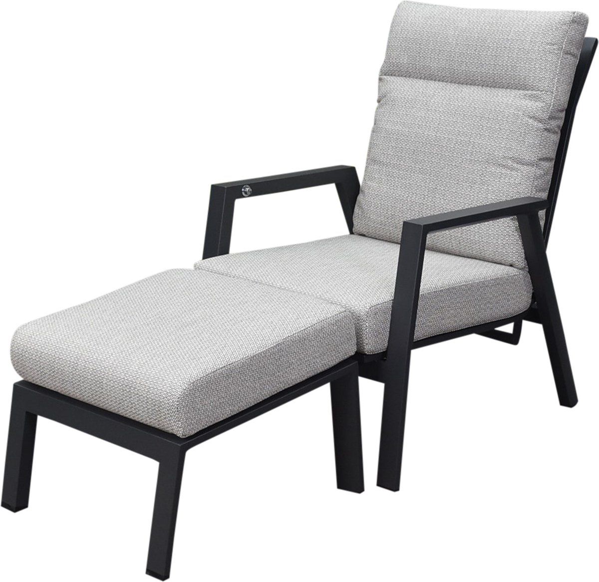 barolo lounge balkonset 2 delig verstelbaar antraciet aluminium