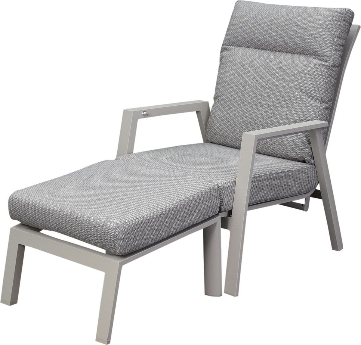 barolo lounge balkonset 2 delig verstelbaar latte creme aluminium