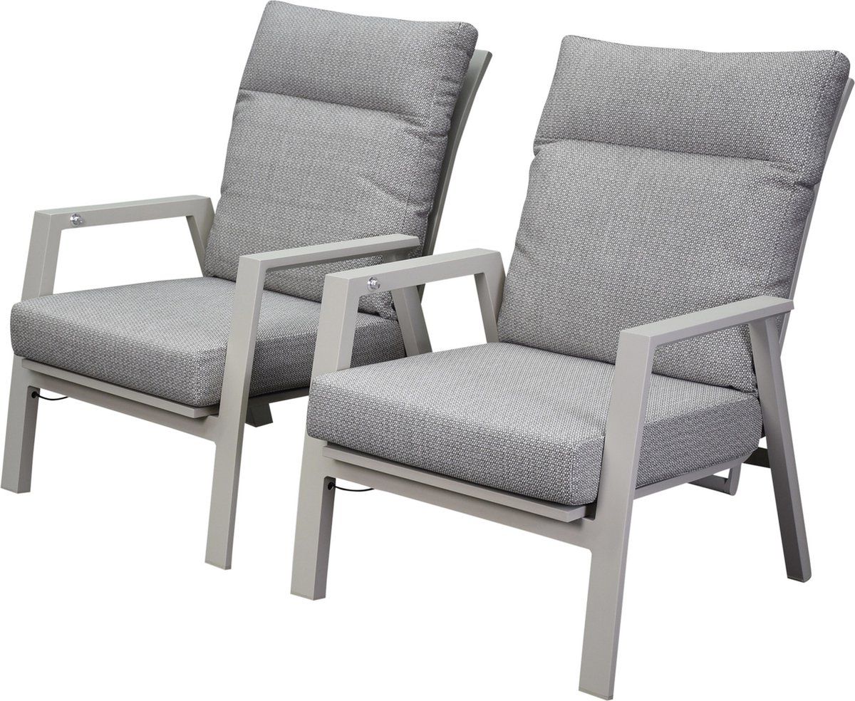 barolo lounge balkonset 2 delig verstelbaar latte zand aluminium