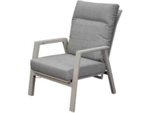 Barolo lounge tuinstoel verstelbaar aluminium latte