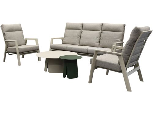 Barolo stoel bank loungeset 5 delig verstelbaar latte