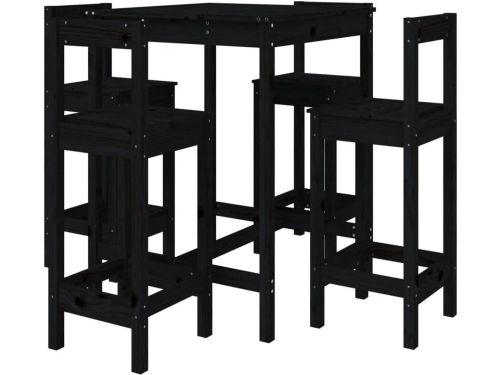 Barset 5-delig - Tuinmeubelset Bistro - Buiten Genieten - Massief