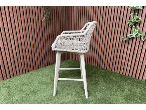Barstoel Bali Warm Wit Barkruk Tuin - 8571W