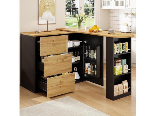 Bartafel met Opbergruimte - Keukeneiland Hoge Tafel - Flexibel Wonen