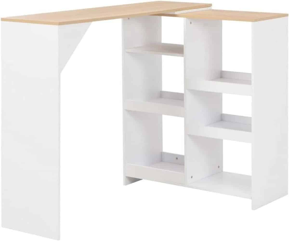 bartafel met plank hoge tafel eten en werken