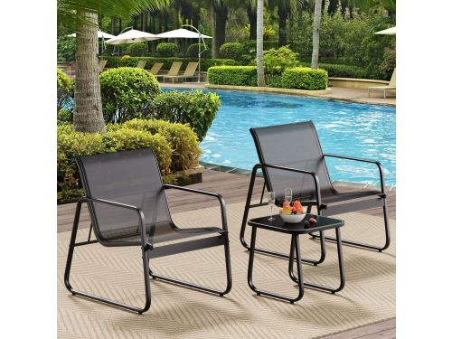 Bealife WR150 Diningset, 3-delige balkonset, 3-delige bistroset van Textilene stof