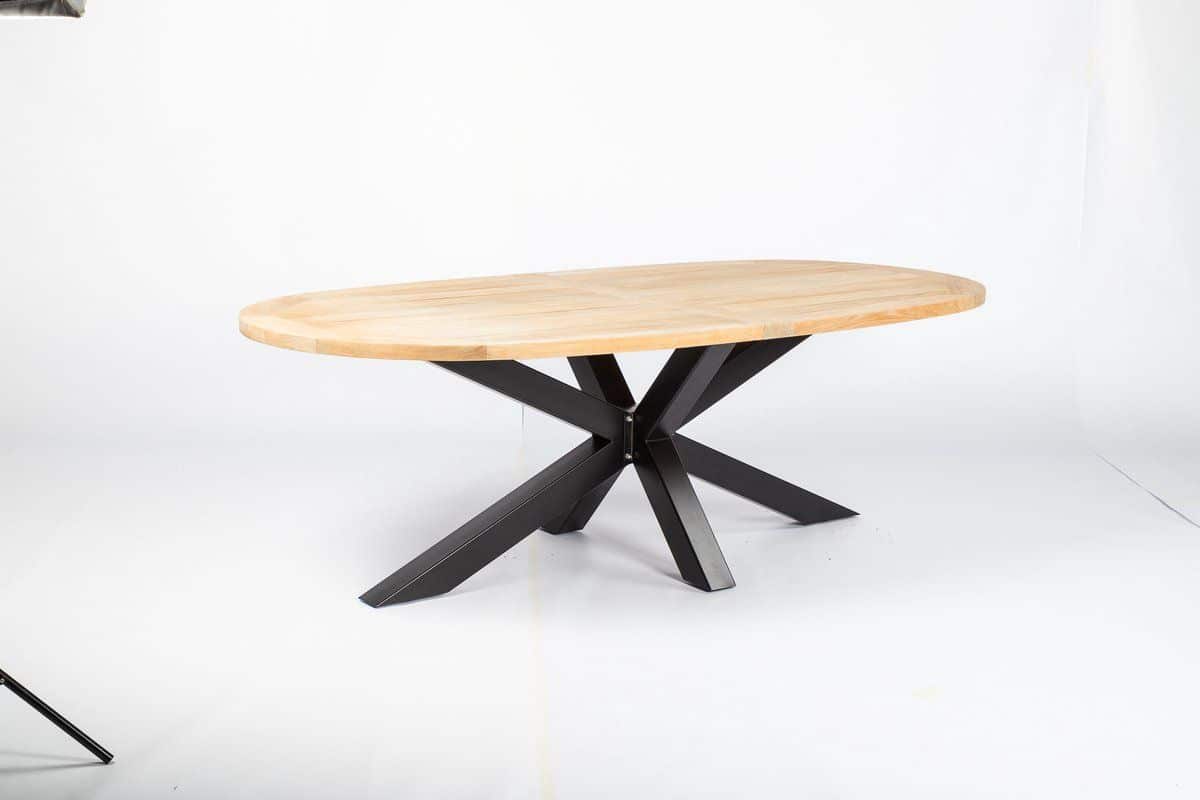 belito mees ovale teakhouten tuintafel 200 x 120 cm