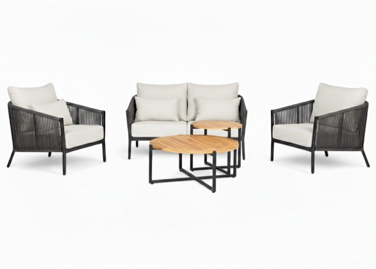 belito® ouddorp aluminium stoel bank loungeset rope all weather