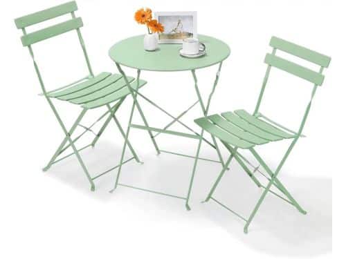Betaalbare Goederen® bistroset 2 persoons - lichtgroen - bistro set