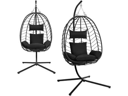 Betaalbare Goederen® hangstoel standaard - hangstoel - zwart - hangmat