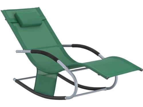 Betaalbare Goederen® ligstoel - groen - ligstoel tuin - tuintuinstoelen