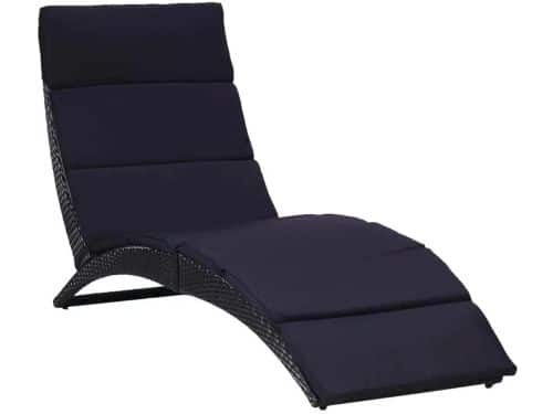 Betaalbare Goederen® zonnebed - zwart - ligbed - zonnebedden ligbedden