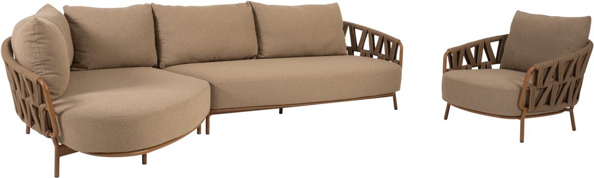 biarritz chaise longue loungeset 3 delig amber 4 seasons outdoor
