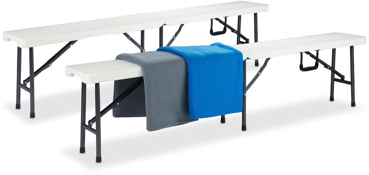 bierbank set van 2 inklapbaar 180 cm