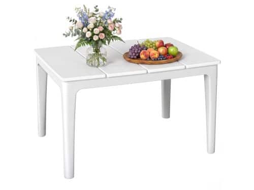 Bijzettafel 70 x 53 cm, weerbestendige tuintafel van kunststof